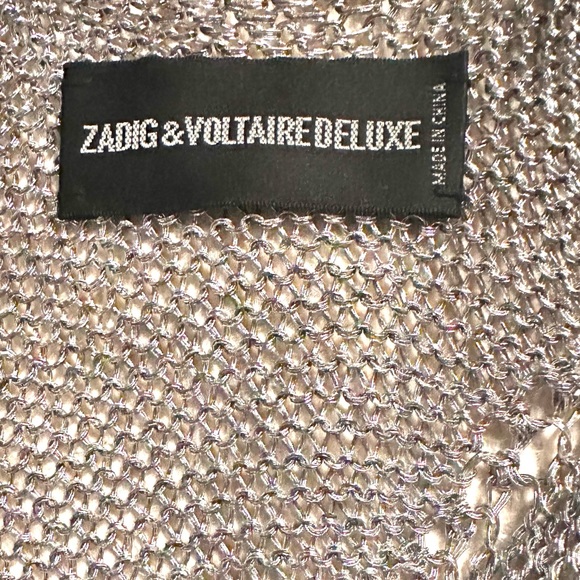 Rare Zadig & Voltaire longshoreman Silvery Mesh Knit Tank Small NWT - Picture 5 of 6